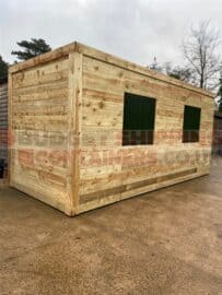 cladded container with windows