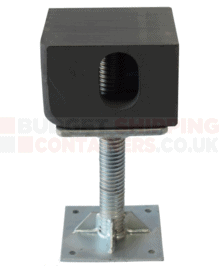 Shipping container levelling feet