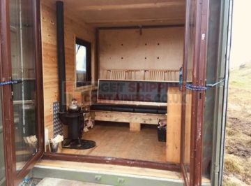 Shipping Container Bothie Inside