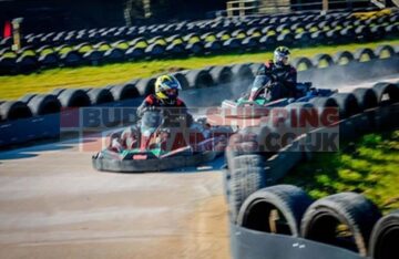 2 go karts racing hard