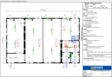 Detailed plans for Modular Building installed at Manor Park School Dorset