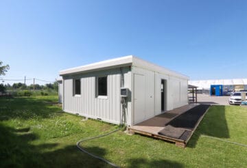 Single story commercial space, example Containex modular building configuration