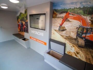 inside of hitachi exhibition stand