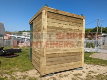 rear view of smart neat cladding on 6ft container