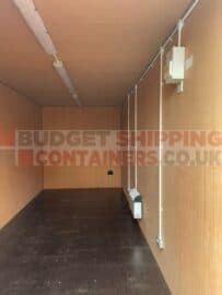 Electrics inside a ply lined shipping container
