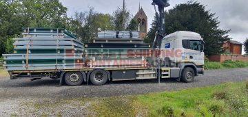 shared load delivery for flat pack container