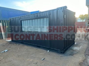 20ft Shipping Container Kiosk with Roller Shutter (London)