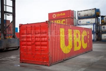 30ft used container in red