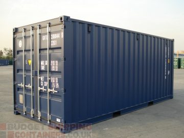 20ft one trip shipping container in dark blue RAL 5013