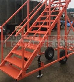customised shipping container staircases