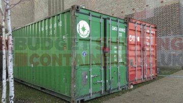 2x 20ft used shipping containers being used for storage
